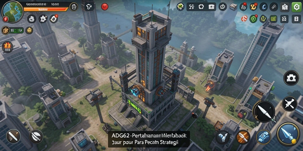 Gameplay menegangkan dalam ADG62 Tower Defense.