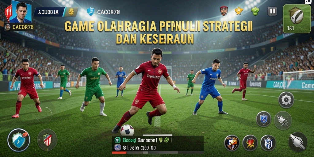 Screenshot gameplay <strong>CACOR78</strong> menunjukkan aksi olahraga yang seru dan grafis yang menakjubkan.
