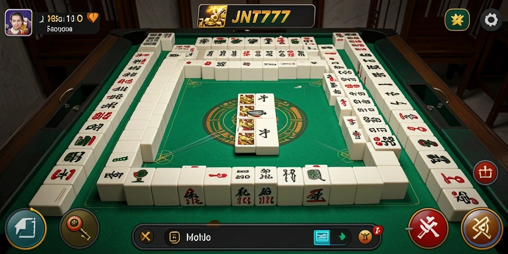 Screenshot gameplay JNT777 menampilkan keseruan bermain Mahjong dengan teman.