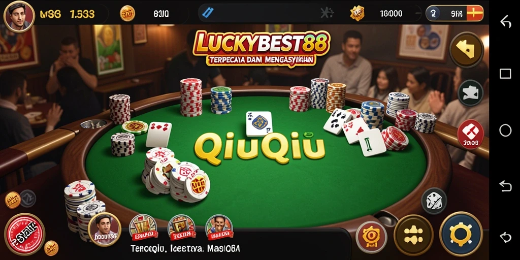 Tampilan gameplay seru dari LUCKYBEST88 saat bermain QiuQiu.