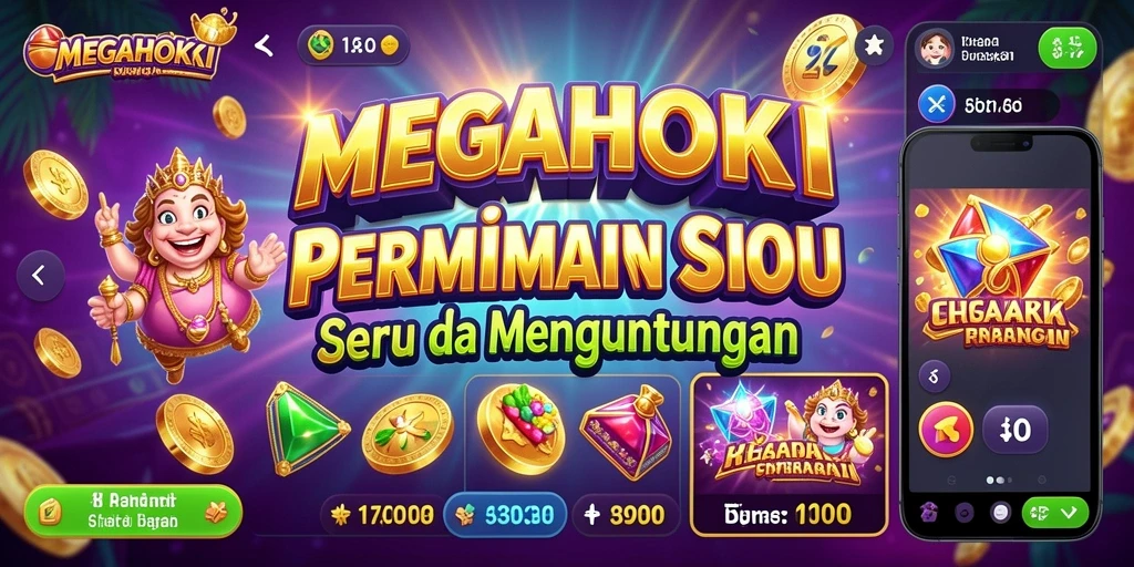Tampilan gameplay MEGAHOKI yang menarik dan penuh warna.