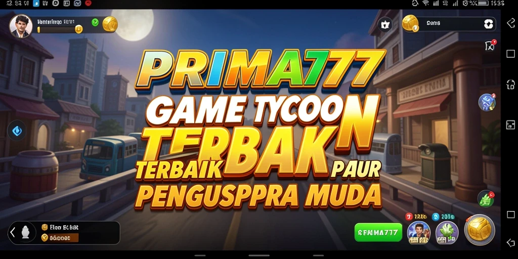 Gameplay menarik dari PRIMA77 yang menunjukkan aktivitas manajemen bisnis.