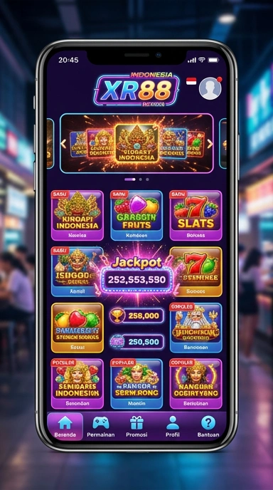 Screenshot antarmuka pengguna xr88 yang intuitif dan mudah dinavigasi.